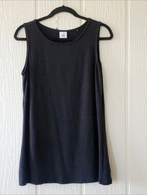 CAbi Recess Jersey Knit Stretchy Tunic Tank Style  #3240 Charcoal Gray Small